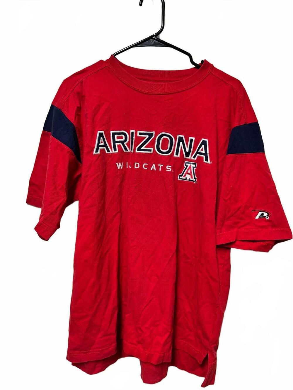 Vintage Pro Player Arizona Wildcats T-Shirt Mens L Red Embroidered Short Sleeve